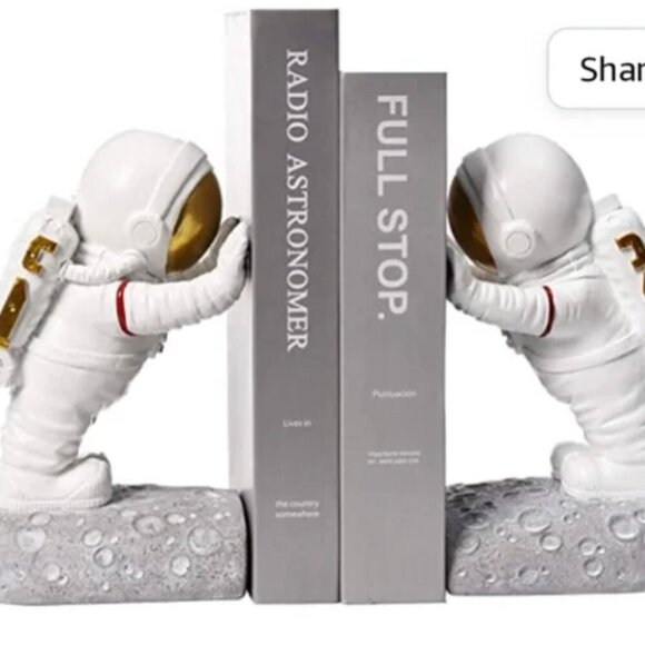 Astronaut Polyresin Weighted Bookends Playful Space - Picture 1 of 14